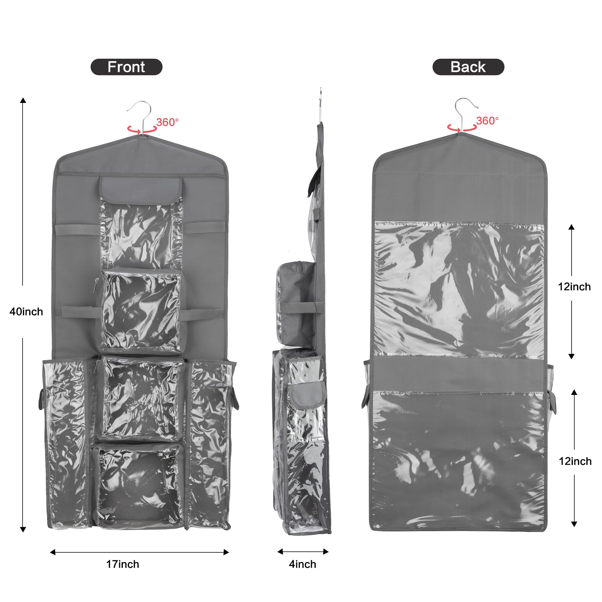 EXLIFBAG Wrapping Paper Storage, Gift Wrap Organizer Holder Double-Sided Hanging Gift Bag Storage Organizer