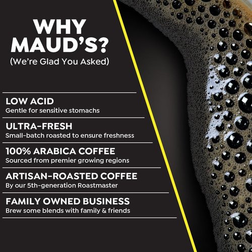 Maud's World's Strongest Decaf Coffee Pods, 50ct, Decaffeinated Dark Roast Coffee in Recyclable Single Serve Pods – 100% Arabica Coffee, Compatible with Keurig K Cups Maker
