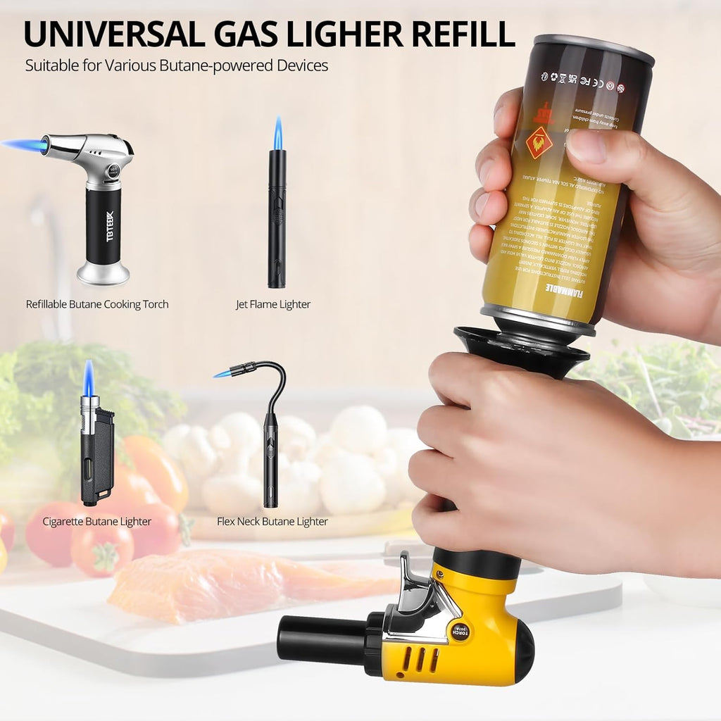 TBTeek Butane Refill - Ultra-Refined Lighter Fluid for Torch Lighters | 100ml Canister (3 Pack)