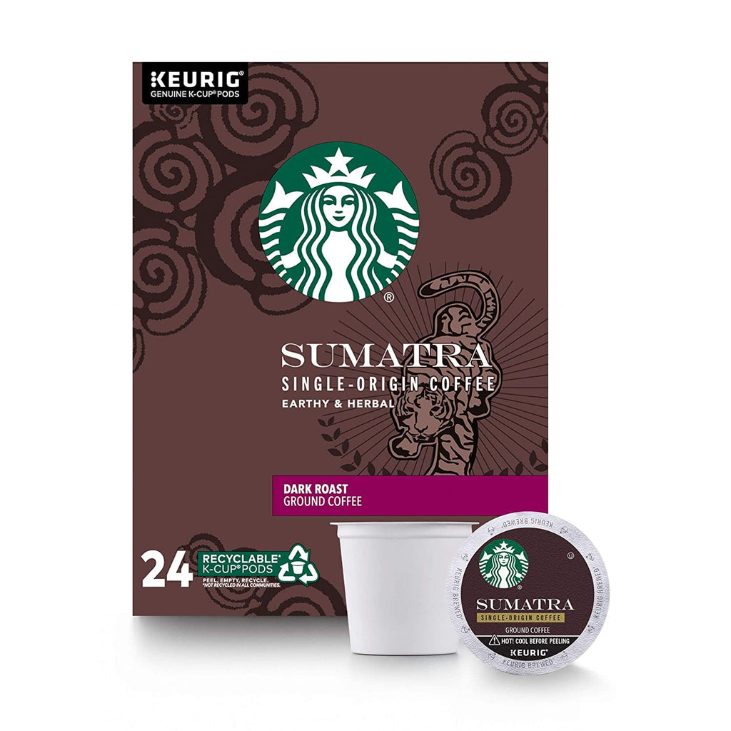 Starbucks Sumatra K-Cup Pods - Rich, Bold Flavor for Keurig Brewers | 24 Count