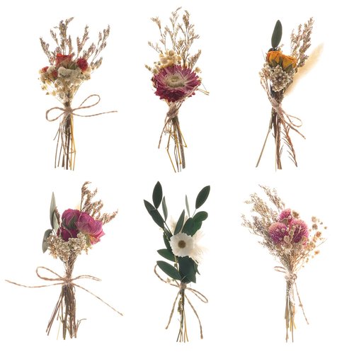 Fumwase 6Pcs Mini Dried Flower Bouquet Natural Real Flowers for Crafts Boho Dried Flowers Bulk Small Dried Flowers for Vase Dried Wildflowers for DIY Photo Props Gift Wedding Decor