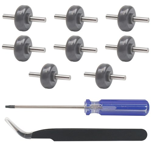 4 Pairs Soleplate Wheels Replacement Fits for Dyson V6 V7 V8 V10 V11 V15 Drive Cleaner Head Rollers, Direct Wheel Roller Parts
