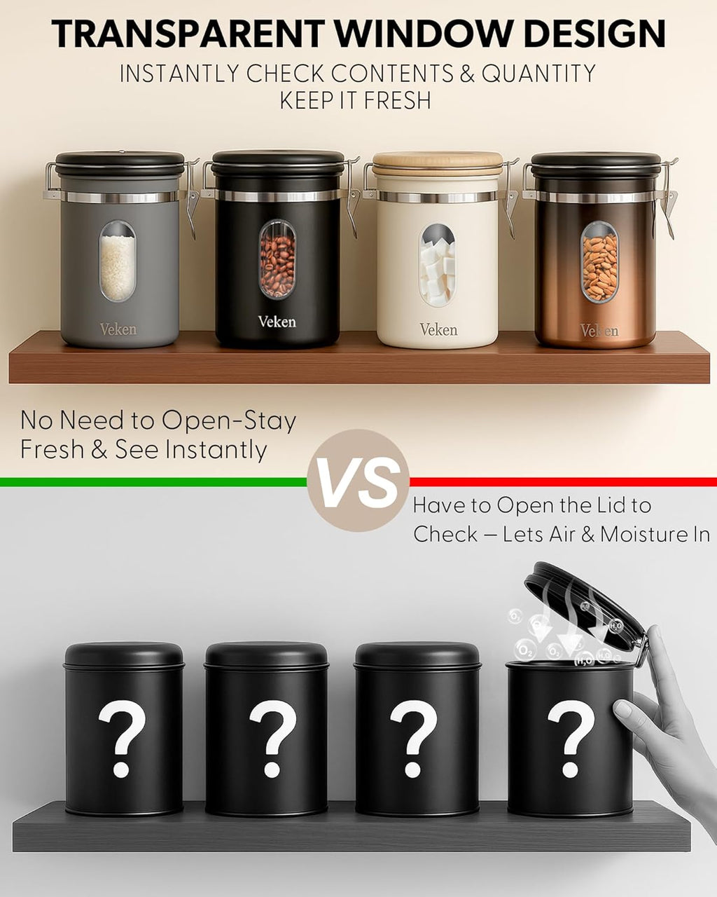 OlarHike 144QT Lockable Storage Bin - Durable & Versatile | Includes 22oz Cream Coffee Canister