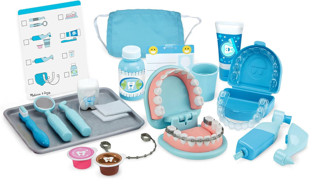 Melissa & Doug Super Smile Dentist Play Set - 25-Piece Kit with Oversized Teeth & Tools for Kids 3+