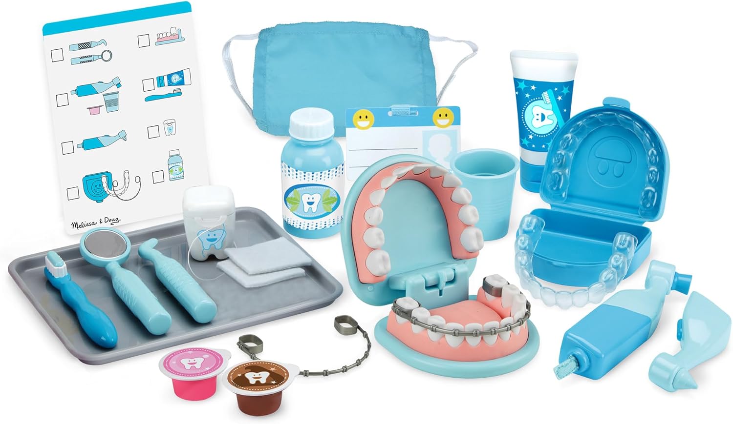 Melissa & Doug Super Smile Dentist Play Set - 25-Piece Kit with Oversized Teeth & Tools for Kids 3+