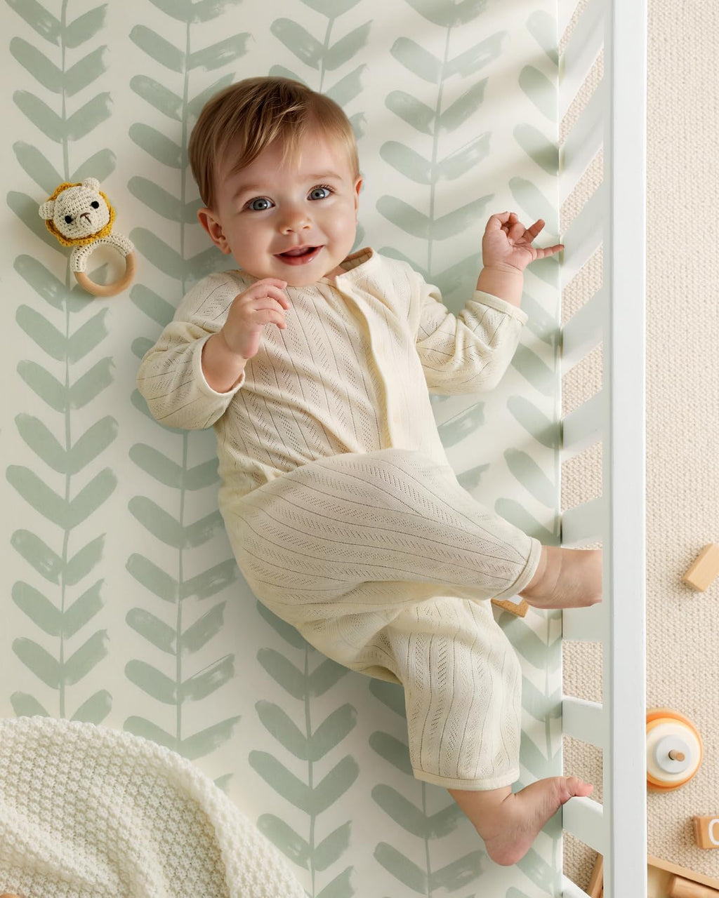 Yoofoss Baby Pack and Play Sheets - Ultra Soft Fitted Mini Crib Sheets for Boys & Girls | 38x26" Forest Bear Design