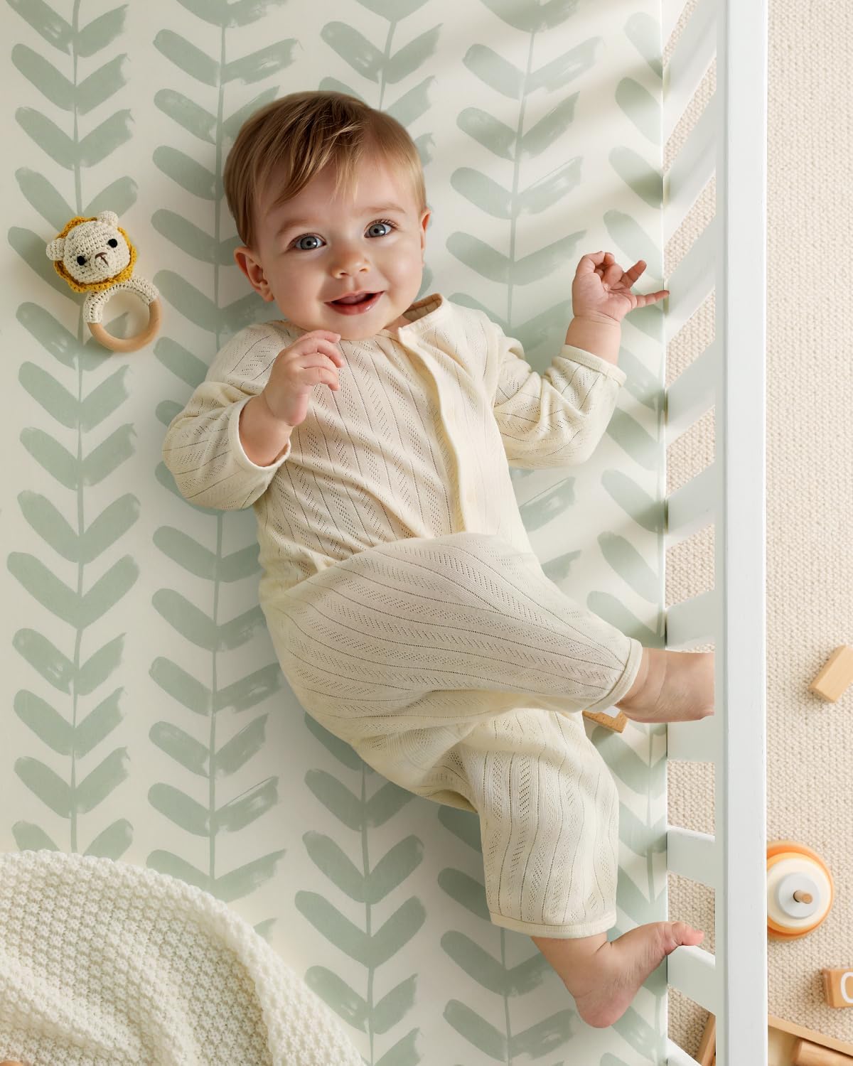 Yoofoss Baby Pack and Play Sheets - Ultra Soft Fitted Mini Crib Sheets for Boys & Girls | 38x26" Forest Bear Design