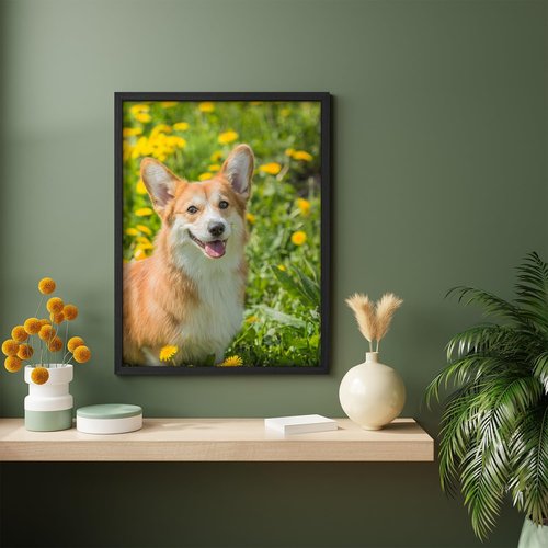 Custom Framed Poster Prints - Personalized Canvas Wall Art | 12"x16" Black Frame