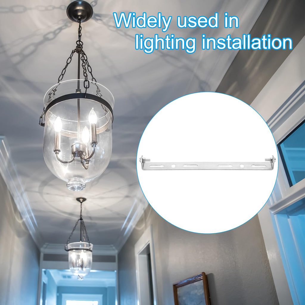 PATIKIL 180mm (7.1") Universal Light Fixture Mounting Bracket Kit, 2 Set Light Crossbar Ceiling Light Plate with Screw for Wall Lights Ceiling Lighting Pendant Chandelier