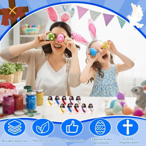 Bememo Mini Jesus Figures - 50 Pcs Christ Toys for Hide and Seek | Perfect Sunday School Gifts