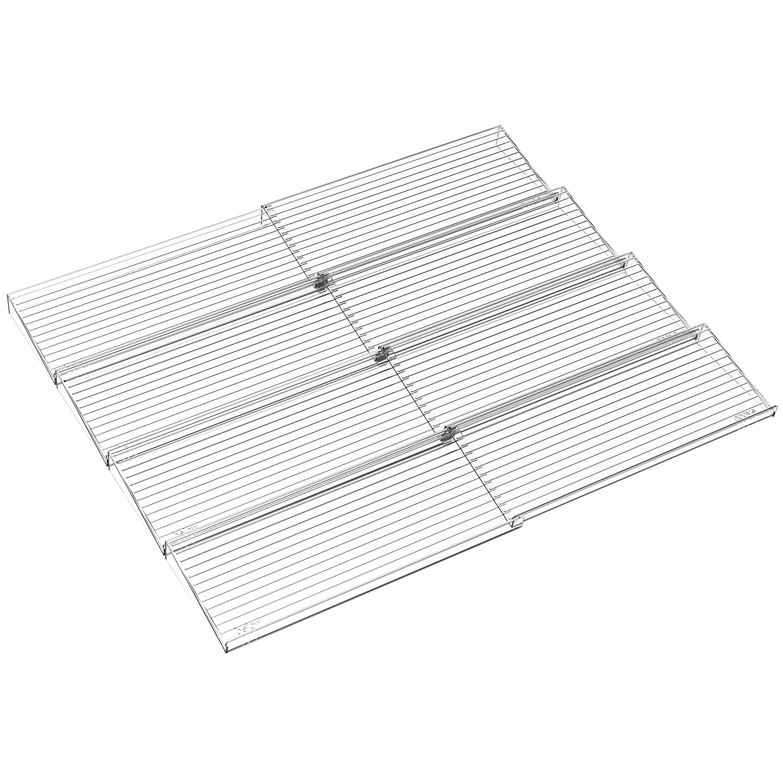 Yieach 8 Pack Adjustable In Drawer Spice Organizer - Expandable From 11'' to 22'' - Acrylic Drawer Seasoning Organizer,Clear Spice Organization Tray for Cabinet Drawers Condiment,Nail Polish and Jar