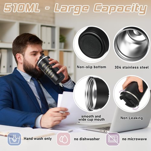 Meanplan 10 Sets Easter Spanish Christian Gifts Bulk Bible Verse Tumbler for Men Women Regalos Cristianos Para Mujer Stainless Steel Christian Mugs 17oz Coffee Cup Religious Church Gifts(Black)
