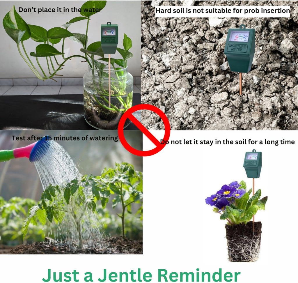 Skiennix Moisture Meter - Indoor & Outdoor Plant Soil Hygrometer Sensor | No Battery Needed