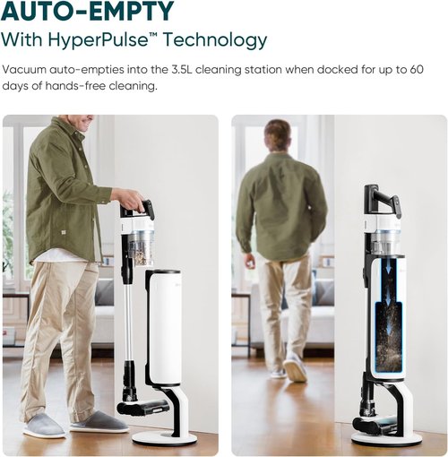 LEVOIT AERO Cordless Vacuum - Auto-Empty Station, HyperPulse Technology, HEPA Filter | 70 Minutes of Powerful Suction for Pet Hair and Hard Floors