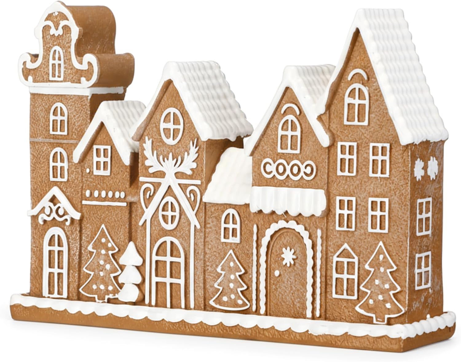 Yookeer Gingerbread House Decor - Festive Resin Collectible Figurines for Christmas Centerpiece | Indoor Table Display