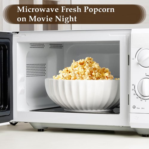NUTRIUPS Extra Large Serving Bowls, 155/84/50 oz Nesting Ceramic Salad Bowl for Entertaining Party, 12/10/8 in White Bowl