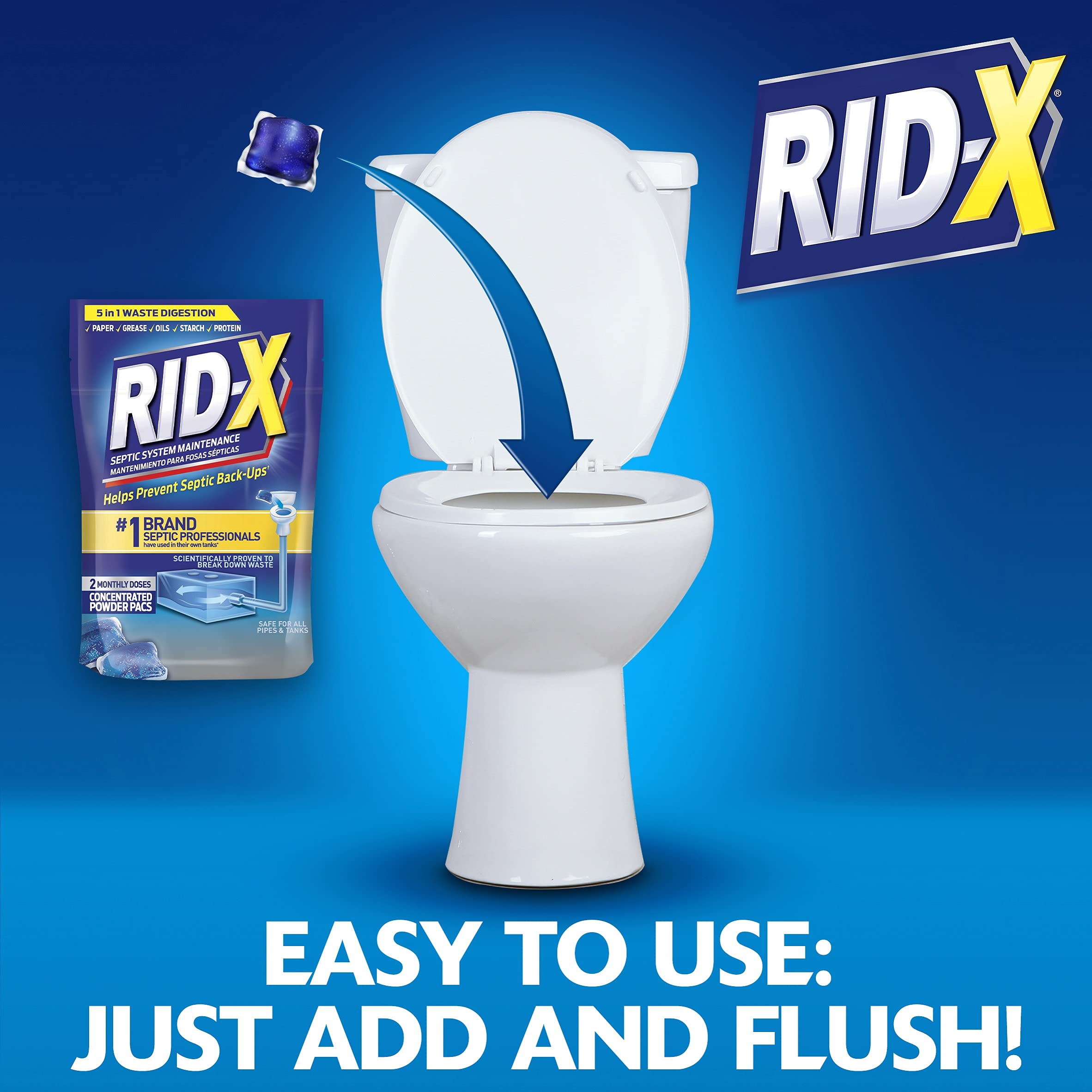 Rid-X Septic Tank System Treatment, Septic Tank Treatment, 3.2 Ounce