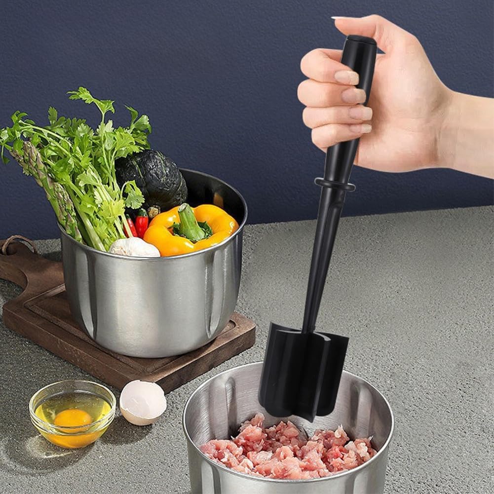 Skiennix Meat Chopper - 6-Piece Heat Resistant Hamburger Grinder & Non-Stick Mix Tool for Cooking