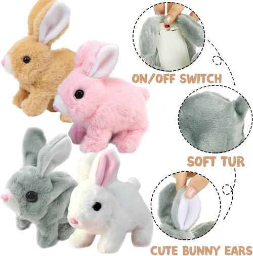 Bunby My Realistic Bunny Toy - Lifelike Movements, Hops & Twitches | Handmade Easter Gift (Brown)
