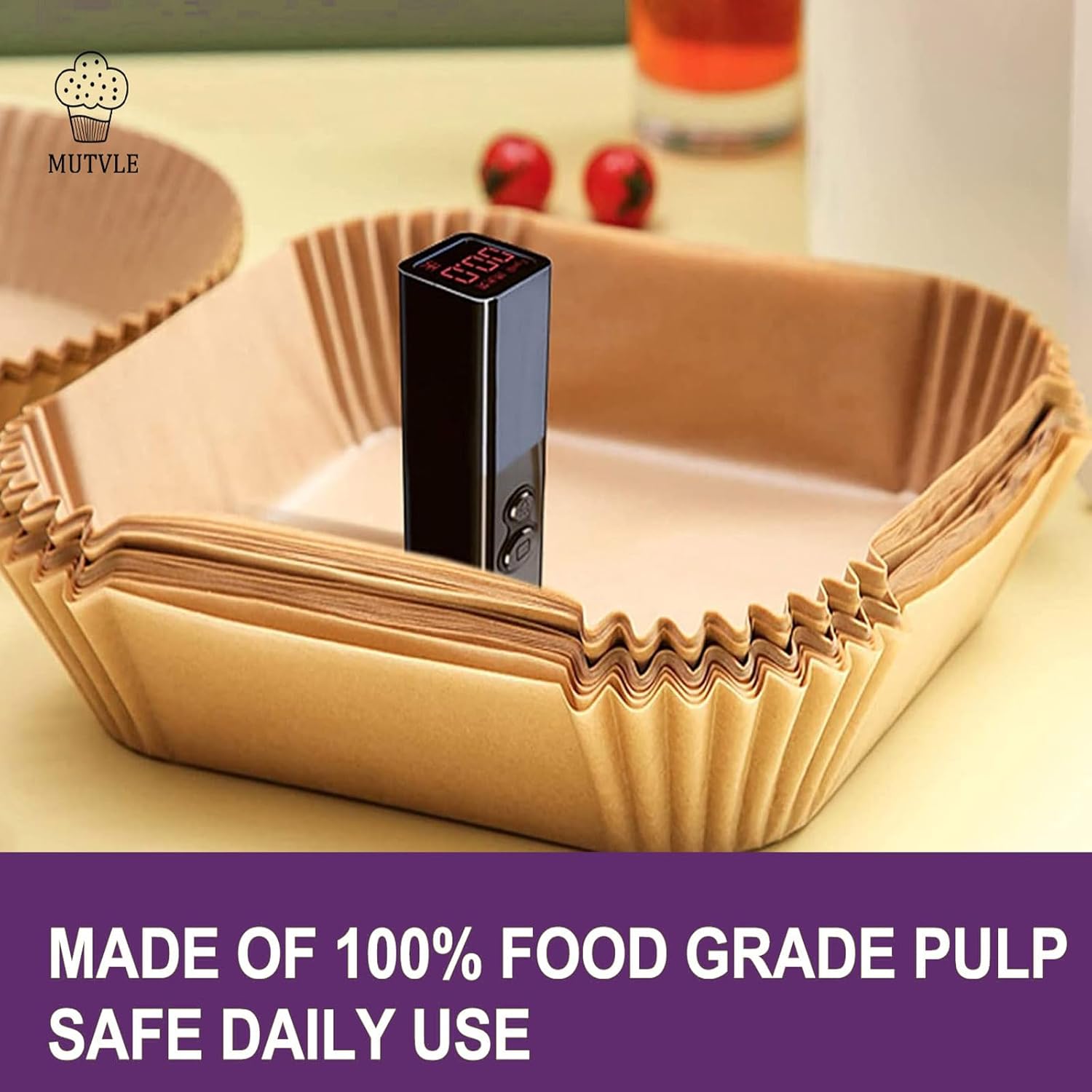 Ninja | Air Fryer Liners Disposable - 260 PCS Accessories for 4 QT & 6 Cup Ninja Crispy Air Fryer