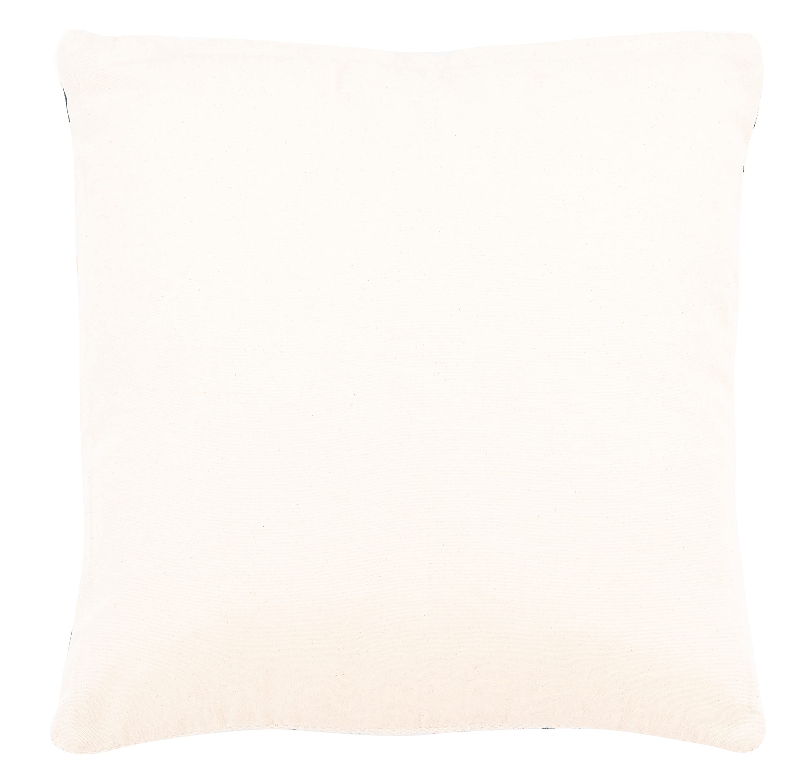 SAFAVIEH Home Collection Vanka Boho Beige/Black Tassel 20-inch Square Decorative Accent Throw Pillow (Insert Included) PLS4005A-2020