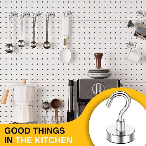 DIYMAG Magnetic Hooks - 30Lbs Heavy Duty S-Hooks for Fridge, Classroom, Kitchen | 75 Pack Silver