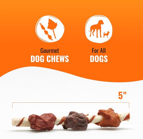 Good ‘n’ Fun Triple Flavor Kabobs - Long-Lasting Chews for Dogs | 24 Ounces of Beef Hide, Chicken & Pork