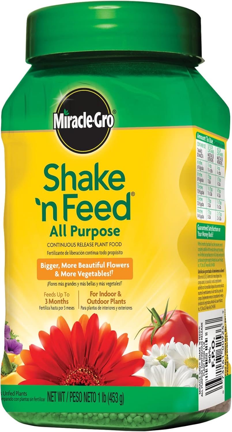 Miracle-Gro All Purpose Plant Food - Continuous Release Fertilizer, 1-Pound for Thriving Plants