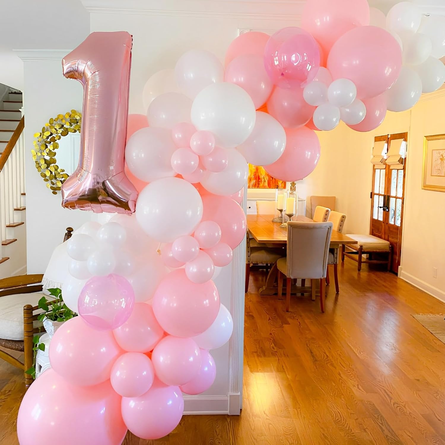 Voircoloria Light Pink Balloon Garland Kit - 90 Pack in Various Sizes for Birthday Parties, Baby Showers & Weddings