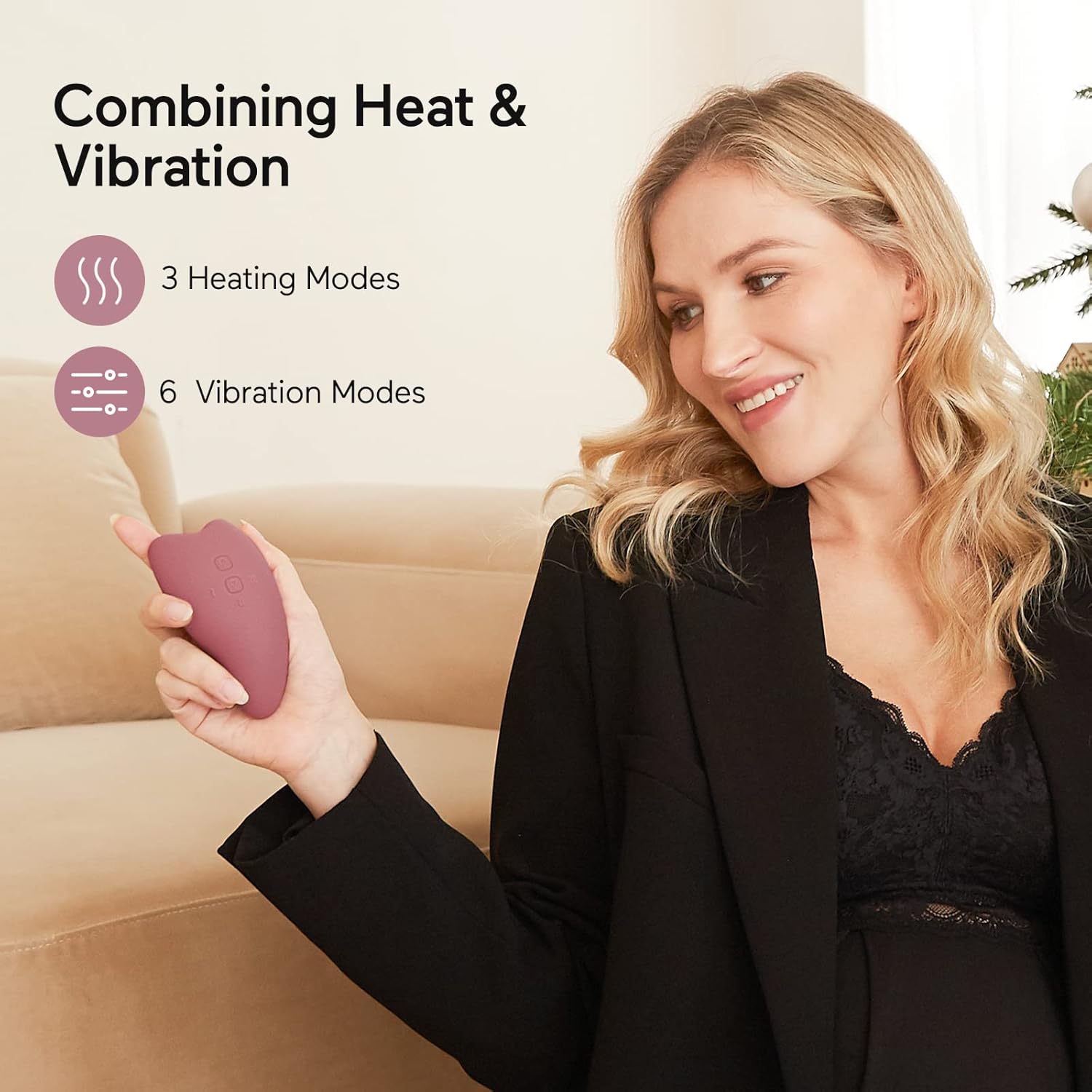 Momcozy Warming Lactation Massager - 2-in-1 Soft Breast Massager with Heat & Vibration for Improved Milk Flow