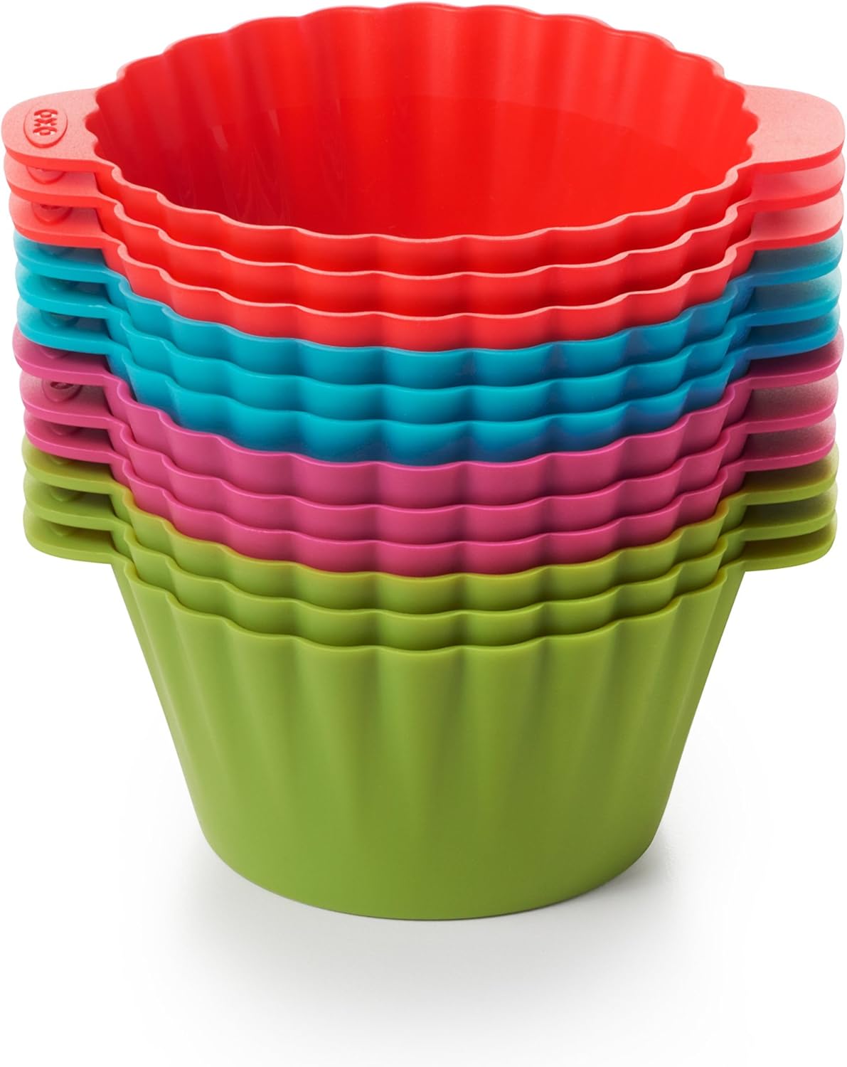 OXO Good Grips Silicone Baking Cups - Reusable, BPA-Free, Non-Stick | Pack of 12 Cupcake & Muffin Liners