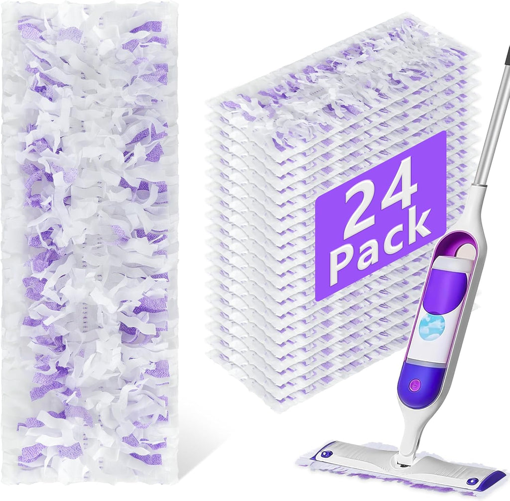 Swiffer PowerMop Refills - 24 Pack Unscented Thickened Pads for Multi-Surface & Wood Floor Cleaning