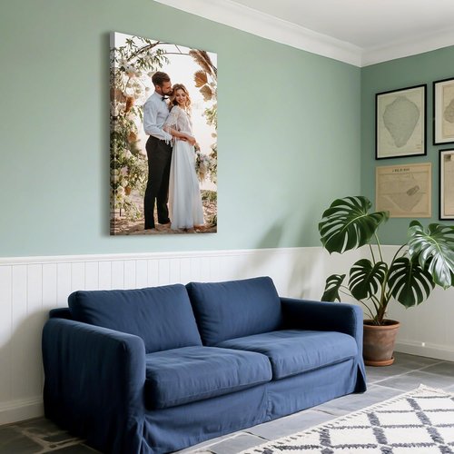 Custom Canvas Prints - Personalized Photo Wall Art for Weddings, Family, and Pets | 20x40 Wrapped Frame