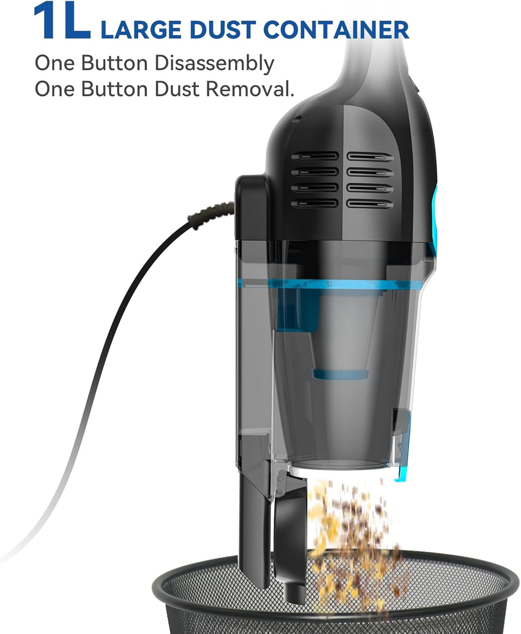 Vazone R6X Corded Stick Vacuum Cleaner - 20Kpa Powerful Suction | 16Ft Cord, 2-in-1 Lightweight for Pet Hair