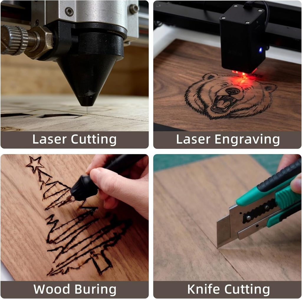 Walnut Plywood Sheets - 1/8 Inch Thick, 12x12 Inch | 6 Pack for Laser Cutting & DIY Crafts
