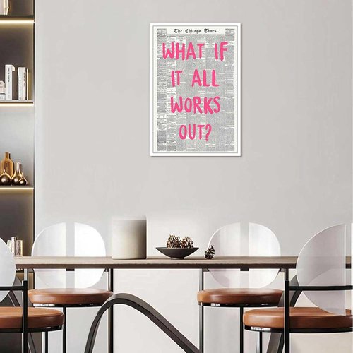 Drimiler Retro Newspaper Poster - Positive Affirming Quote Canvas Wall Art | 8x12in Unframed