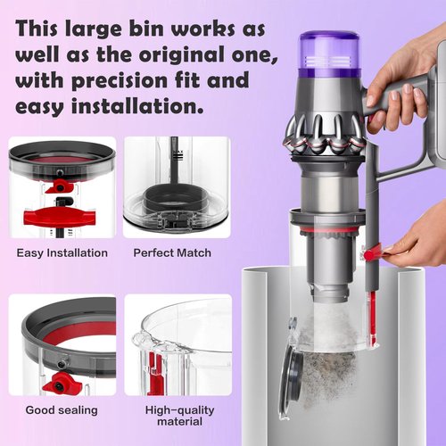 Dust Bin Replacement for Dyson V11 V15 Detect Vacuum Cleaner Canister, Vacuum Bin Replacement for Part 970050-01 and Part 965443-01