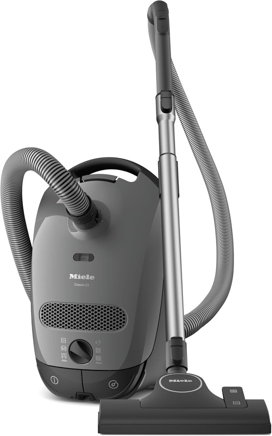 Miele Classic C1 Canister Vacuum - Pure Suction Power in Graphite Grey | Portable Household Cleaning