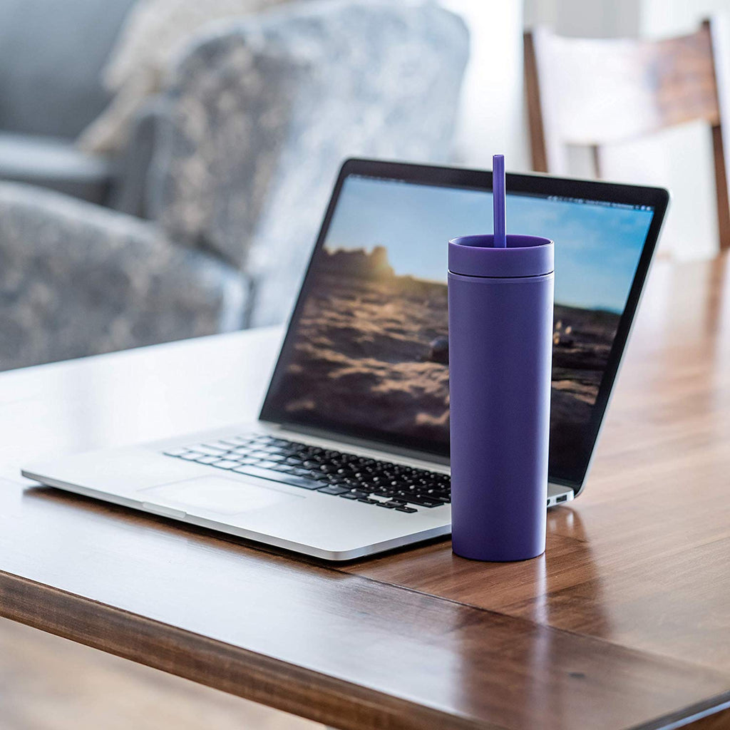 STRATA CUPS BUNDLE! 16 oz Colored Acrylic Tumblers (Set of 12) + 16 oz Matte Pastel Skinny Tumblers (Set of 12)
