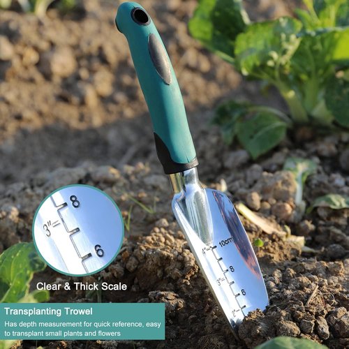 FANHAO Gardening Tools Set - 3 Piece Heavy Duty Cast Aluminum with Non-Slip Handles | Durable Garden Gifts for All