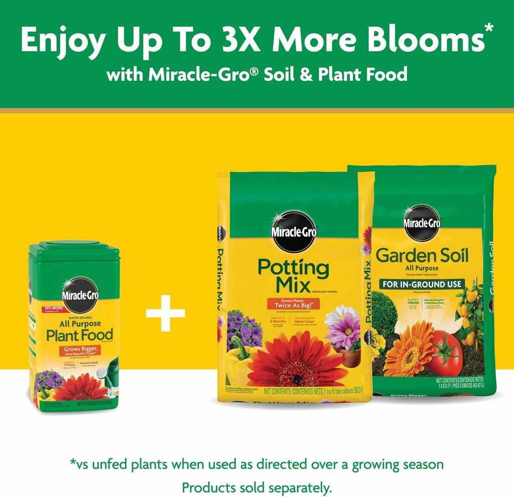 Miracle-Gro All-Purpose Plant Food - Water Soluble Fertilizer for Indoor & Outdoor Plants | 5.5 lbs