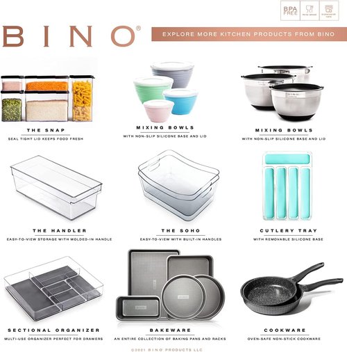 Bino Drawer Bin Set - 4-Piece Modular Bathroom & Desk Organizer Bins - Large Size