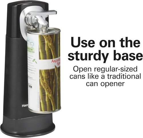 Hamilton Beach 76611 Electric Can Opener - Cordless & Rechargeable with Easy-Clean Removable Head