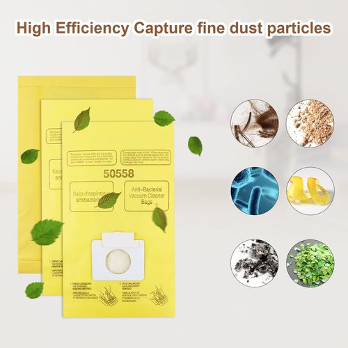 12 Pack 50403 Vacuum Bags Compatible with Kenmore Canister Type C/Q 5055, 50555, 50557, 50558 and Type C-5, C-18, 53292, 200 Series, 400 Series, 600 Series, 700 Series, 800 Series Vacuum Dust bag