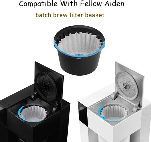Fellow Aiden Coffee Maker Filters - 100 Count Flat Bottom Paper Coffee Filters | Perfect for Batch Brew