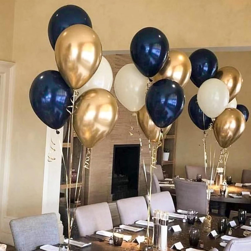 PartyWoo Navy Blue Balloons - 50 Pcs 12 Inch Matte Dark Blue Latex Helium Balloons for Celebrations