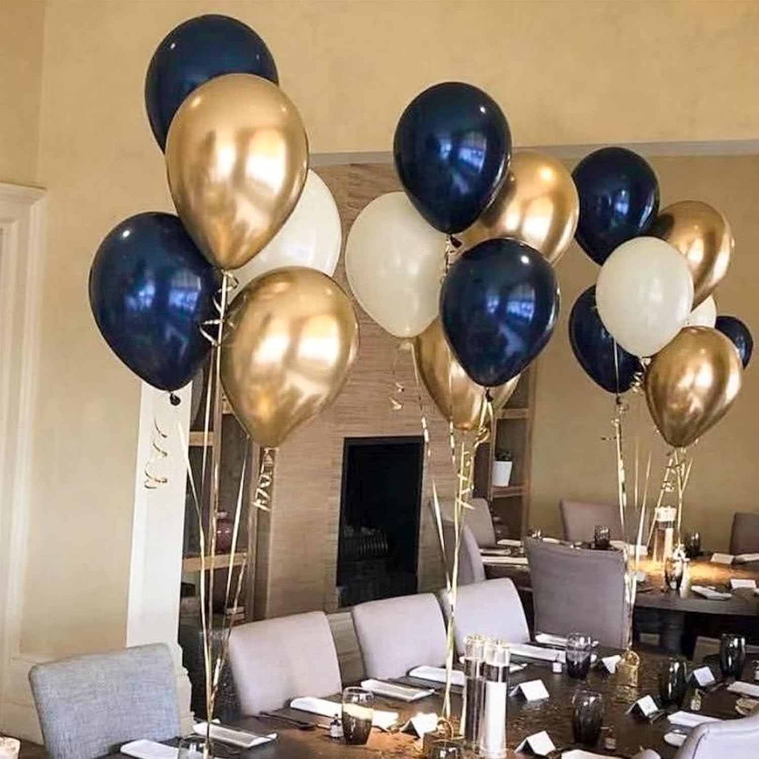 PartyWoo Navy Blue Balloons - 50 Pcs 12 Inch Matte Dark Blue Latex Helium Balloons for Celebrations