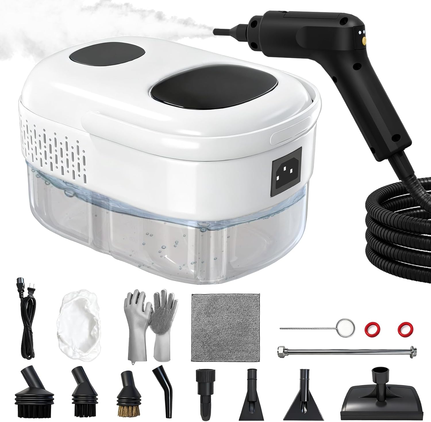 Skiennix Steam Cleaner - 2500W High-Pressure Steamer with 15s Fast Heat-Up & 1.4L Tank | 14 Accessories Included