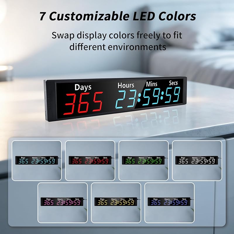 TimeRider 3-in-1 Digital Countdown Clock with Calendar, Timer and Remote