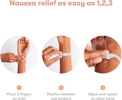 Frida Mom Nausea Bands - Morning Sickness Relief with Pressure Point Therapy | Includes 2 Bands & Case
